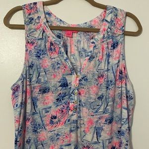 Lilly Pulitzer Sea to Shining Sea Essie Top XL